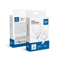 Cestovná nabíjačka BLUE STAR 1A 5W USB A + kábel USB A na Lightning TFK-TC-1100B biela