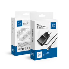Cestovná nabíjačka BLUE STAR 2A 10W s káblom Micro USB TFK-TC-1100B čierna