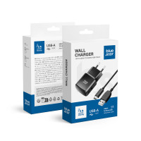 Cestovná nabíjačka BLUE STAR 2A 10W USB A + kábel USB A na Micro USB TFK-TC-1100B čierna