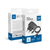 Cestovná nabíjačka BLUE STAR LITE 1A 5W USB A + kábel USB A na Micro USB TFK-TC-1095B čierna