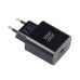 Cestovná nabíjačka BLUE STAR typ C + kábel typ C na typ C PD QC4.0 3A 25W TFB-TC-25WPD čierna