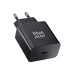Cestovná nabíjačka BLUE STAR typ C + kábel typ C na typ C PD QC4.0 3A 25W TFB-TC-25WPD čierna