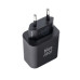 Cestovná nabíjačka BLUE STAR typ C + kábel typ C na typ C PD QC4.0 3A 25W TFB-TC-25WPD čierna