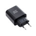 Cestovná nabíjačka BLUE STAR typ C + kábel typ C na typ C PD QC4.0 3A 25W TFB-TC-25WPD čierna