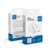 Cestovná nabíjačka BLUE STAR typu C + kábel Type C to Lightning PD QC4.0 3A 18W TFK-TC-1099C biela