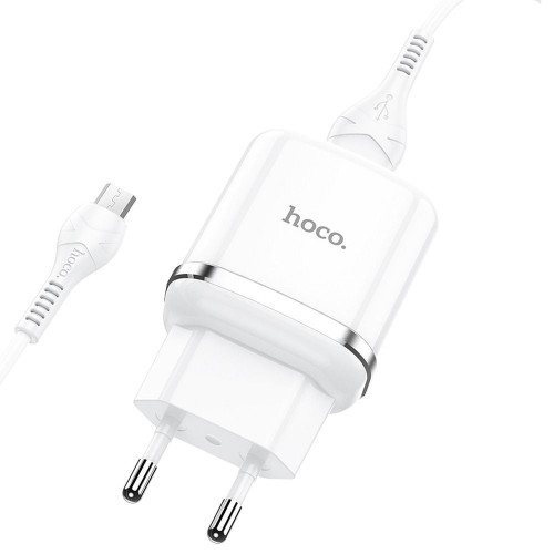 Cestovná nabíjačka HOCO USB A + kábel USB A na Micro USB QC3.0 3A 18W N3 biela