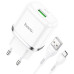 Cestovná nabíjačka HOCO USB A + kábel USB A na Micro USB QC3.0 3A 18W N3 biela