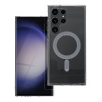 ČIERNE puzdro MAG COVER kompatibilné s MagSafe pre SAMSUNG S23 Ultra transparentné