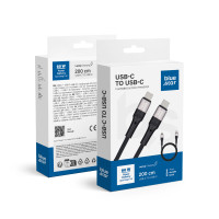 Dátový kábel Blue Star - s konektorom USB C na USB C 3A 60W 2m