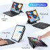 DUX DUCIS puzdro DK skladacie s bezdrôtovou klávesnicou pre iPad Pro 12.9 (2020/2021/2022) čierne