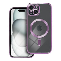 ELECTRO MAG COVER puzdro kompatibilné s MagSafe pre IPHONE 15 tmavo fialové