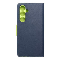 FANCY Puzdro na knihy pre SAMSUNG S24 FE navy / lime
