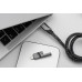 FORCELL F-ENERGY C241 kábel 4v1 typu C / USB A na typ C / Lightning QC PD 3A 60W 1 m chróm