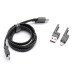 FORCELL F-ENERGY C241 kábel 4v1 typu C / USB A na typ C / Lightning QC PD 3A 60W 1 m chróm