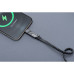 FORCELL F-ENERGY C241 kábel 4v1 typu C / USB A na typ C / Lightning QC PD 3A 60W 1 m chróm