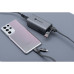 FORCELL F-ENERGY C241 kábel 4v1 typu C / USB A na typ C / Lightning QC PD 3A 60W 1 m chróm