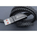 FORCELL F-ENERGY C241 kábel 4v1 typu C / USB A na typ C / Lightning QC PD 3A 60W 1 m chróm