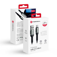 FORCELL F-ENERGY C256 kábel USB A na typ C QC3.0 3A 66W Cafule 1,2 m čierny