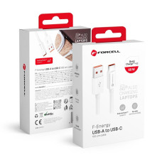 FORCELL F-ENERGY C336 kábel USB A na typ C QC4.0 3A 60W 1 m biely