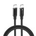 FORCELL F-ENERGY C391 kábel Type C to Type C PD QC4.0 5A 100W E-mark / 4K / Thunderbolt / 20Gbit/s 1 m čierny