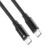 FORCELL F-ENERGY C391 kábel Type C to Type C PD QC4.0 5A 100W E-mark / 4K / Thunderbolt / 20Gbit/s 1 m čierny