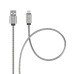 FORCELL F-ENERGY Metal C234 kábel USB A na typ C QC3.0 2,4A 12W 1 m strieborný