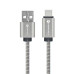 FORCELL F-ENERGY Metal C234 kábel USB A na typ C QC3.0 2,4A 12W 1 m strieborný