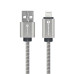 FORCELL F-ENERGY Metal C236 kábel USB A na Lightning 2,4A 12W 1 m strieborný