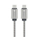 FORCELL F-ENERGY Metal C237 kábel Typ C na Typ C PD QC4.0 3A 60W 1 m strieborný