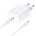 FORCELL F-ENERGY TFK-TC-25WPD cestovná nabíjačka typ C + kábel typ C na typ C PD Q.C 3A 25W biela