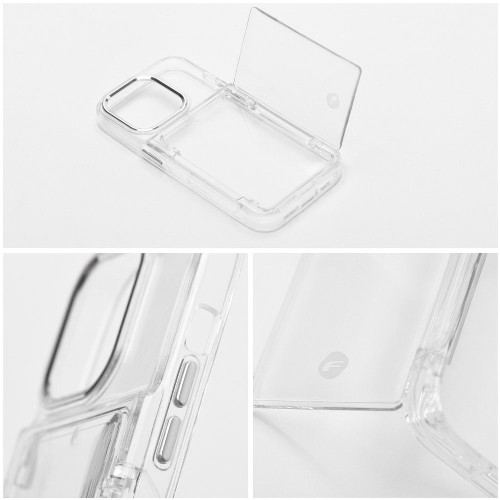 FORCELL F-PROTECT Kryštálové vreckové puzdro pre IPHONE 15 transparentné