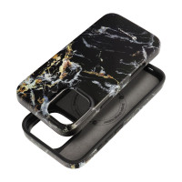 FORCELL F-PROTECT Mirage, puzdro kompatibilné s MagSafe pre IPHONE 16 PLUS čierne mramorové