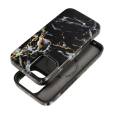 FORCELL F-PROTECT Mirage, puzdro kompatibilné s MagSafe pre IPHONE 16 PLUS čierne mramorové