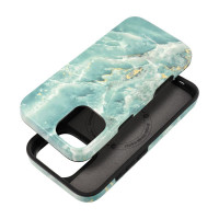 FORCELL F-PROTECT Mirage, vojenské puzdro testované na pád, kompatibilné s MagSafe pre IPHONE 16 PLUS zelená mramorová