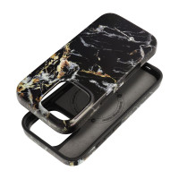 FORCELL F-PROTECT Mirage, vojenské puzdro testované pri páde, kompatibilné s MagSafe pre IPHONE 16 PRO čierne mramorové