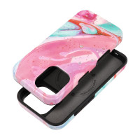 FORCELL F-PROTECT Mirage, vojenské puzdro testované pri páde kompatibilné s MagSafe pre IPHONE 16 pink marble