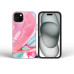 FORCELL F-PROTECT Mirage, vojenské puzdro testované pri páde kompatibilné s MagSafe pre IPHONE 16 pink marble