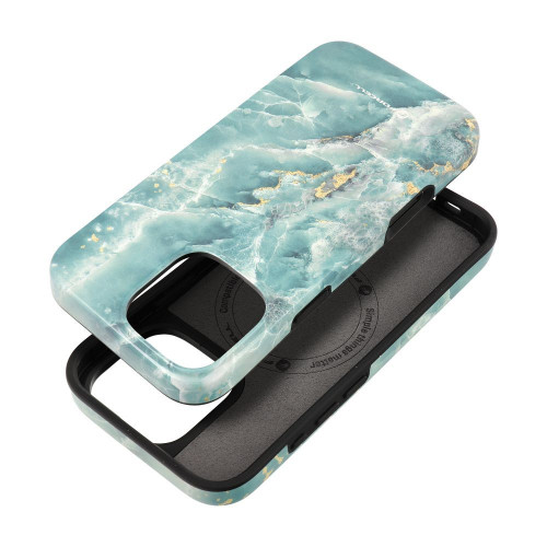 FORCELL F-PROTECT Mirage, vojenské puzdro testované pri páde kompatibilné s MagSafe pre IPHONE 16 PRO MAX zelená mramorová