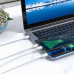 HOCO kábel 3v1 USB A na Lightning / Micro USB / Typ C 2A X76 1 m biely