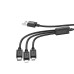 HOCO kábel 3v1 USB A na Lightning / Micro USB / Typ C 2A X76 1 m čierny