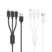 HOCO kábel 3v1 USB A na Lightning / Micro USB / Typ C 2A X76 1 m čierny