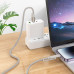 HOCO kábel All-in-one typ C / Lightning na typ C / cigaretový zapaľovač PD 3A 60W U138 1,2 m čierny
