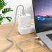 HOCO kábel All-in-one USB A / typ C na typ C / cigaretový zapaľovač 3A 60W U138 1,2 m sivá