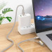 HOCO kábel All-in-one USB A / typ C na typ C / LED svetlo 3A 60W U138 1,2 m sivá