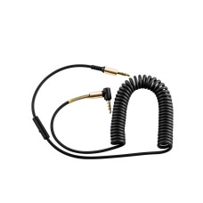 HOCO kábel AUX Audio Jack 3,5 mm pružina (s mikrofónom) UPA02 čierny