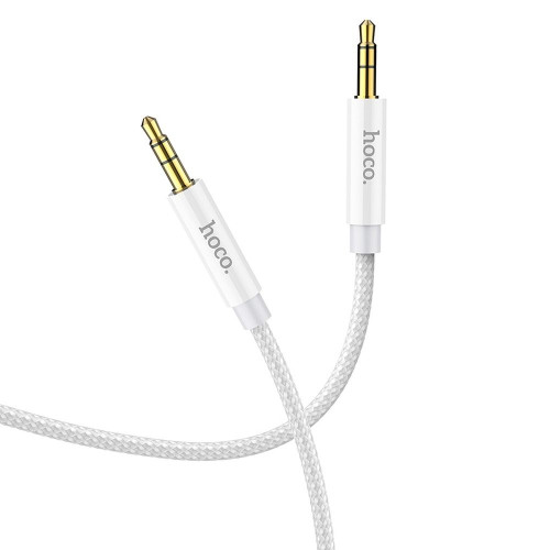 HOCO kábel AUX Jack 3,5 mm na Jack 3,5 mm UPA19 1 m strieborný