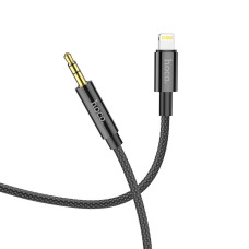 HOCO kábel AUX Jack 3,5 mm na Lightning UPA19 1 m čierny