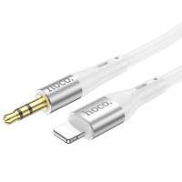 HOCO kábel AUX Jack 3,5 mm na Lightning UPA22 1 m biely