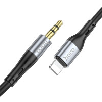 HOCO kábel AUX Jack 3,5 mm na Lightning UPA22 1 m čierny