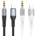 HOCO kábel AUX Jack 3,5 mm na Lightning UPA22 1 m čierny